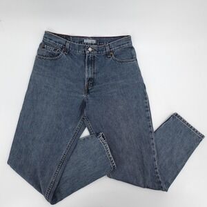 Levis 550 Jeans Womens 12 Medium Blue Relaxed Tapered Denim Medium Wash Zip Fly‎